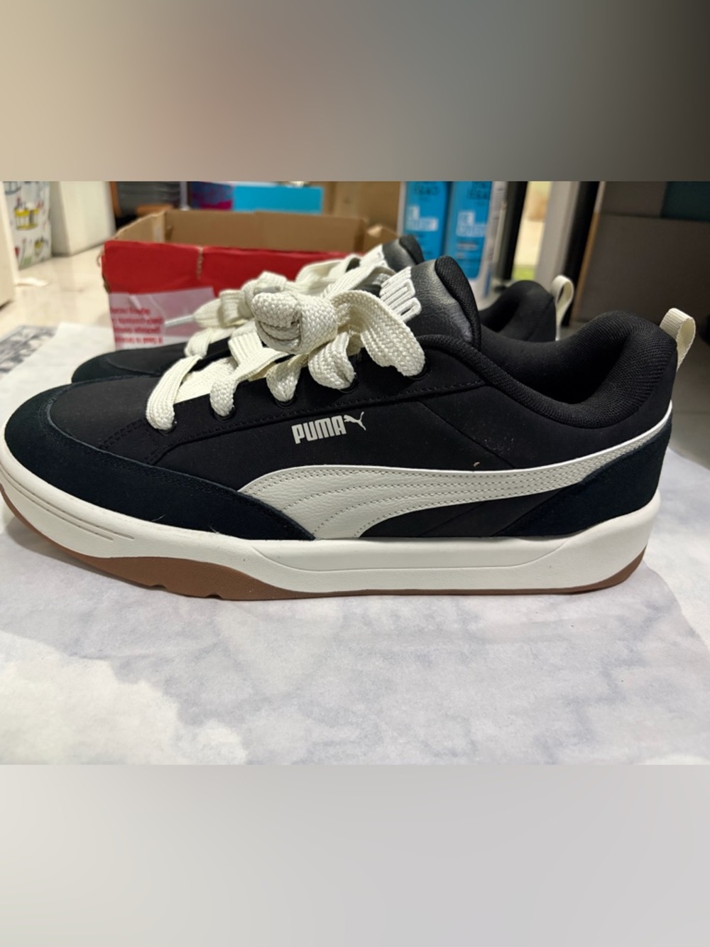Puma Men’s Black Sneakers with White Accents